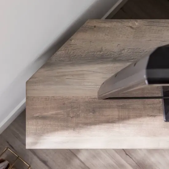 Robinson Rustic Transitional Sliding Barn Door Corner TV Stand for TVs up to 58" - Saracina Home image {10}