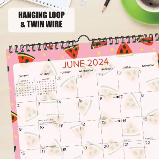 Willow Creek Press 2023-24 Academic Wall Calendar 12"x12" Spiral Fruit Salad image {4}