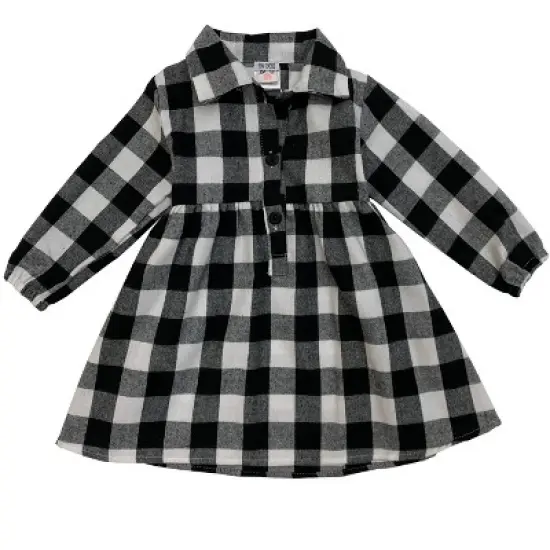 Girls Plaid Fabulous Collared Dress - Mia Belle Girls image {1}