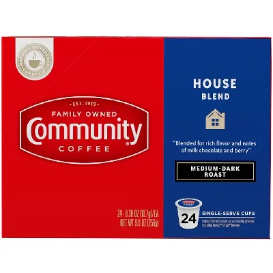Community Coffee House Blend Medium Roast Coffee - Single Serve Pods - 24ct image {1}