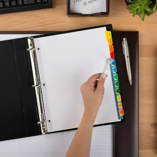 Avery Print & Apply Clear Label Dividers w/Color Tabs 12-Tab Letter 5 Sets 11405 image {6}