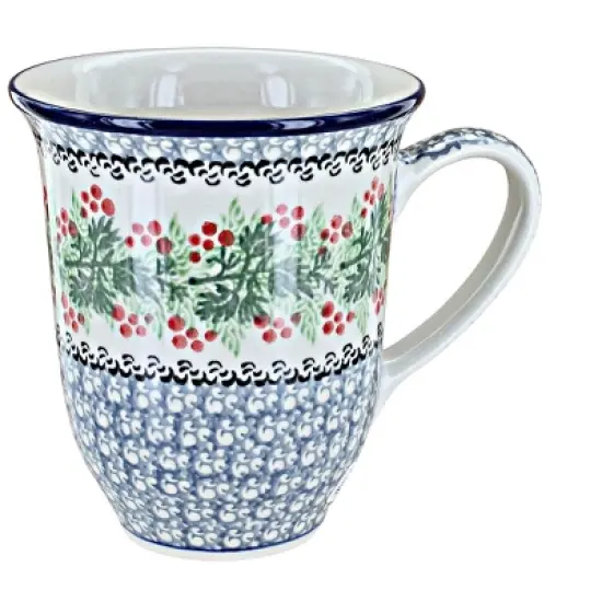 Blue Rose Polish Pottery 826 Ceramika Artystyczna Large Coffee Mug image {22}