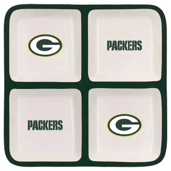 NFL Green Bay Packers 4-Section Square Tray image {2}