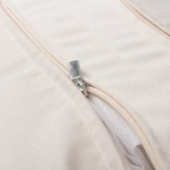 FURNIinspire Patio Swings Hanging Chair With Beige Seat Cushion, Outdoor Indoor Wicker Swing Egg Chair With Stand, Natural Color, 42&ldquo;*47"*73" image {4}