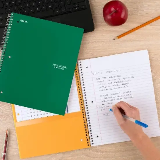 Five Star 1 Subject 100pg Wide Ruled Spiral Notebook (Colors May Vary): Perforated, Bleed-Resistant, 3 Hole Punched image {4}
