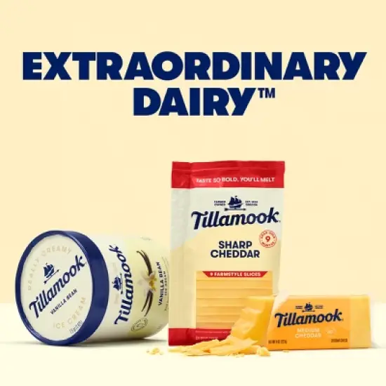 Tillamook Medium White Cheddar Thin Cheese Slices - 8oz/16 slices image {5}
