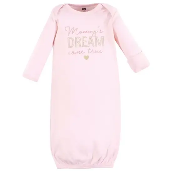 Hudson Baby Infant Girl Gown, Swaddle Blanket and Cap or Headband, Mom Floral, 0-6 Months image {3}