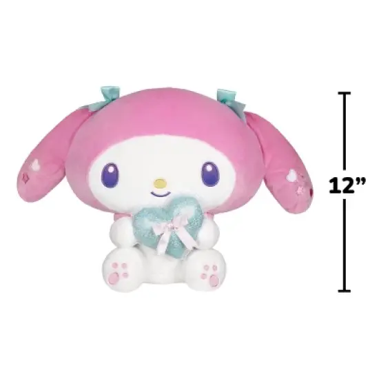 Hello Kitty 12" My Melody with Heart Pillow Plush: Polyester Stuffed Animal Character, 12 x 8 x 7 in. image {2}