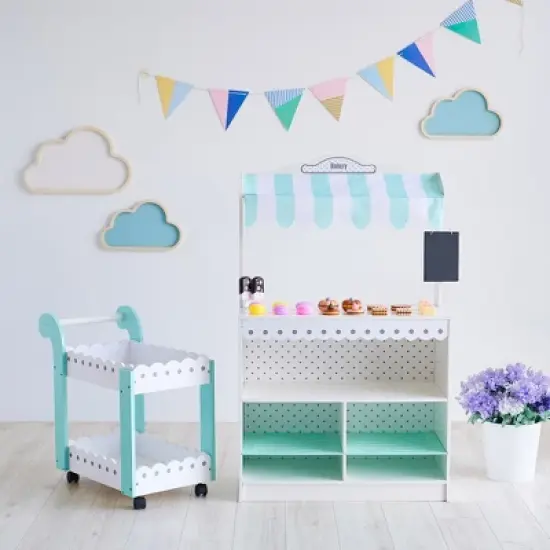 Teamson Kids My Dream Bakery shop Dessert Stand  White / Mint TD-13003A image {2}