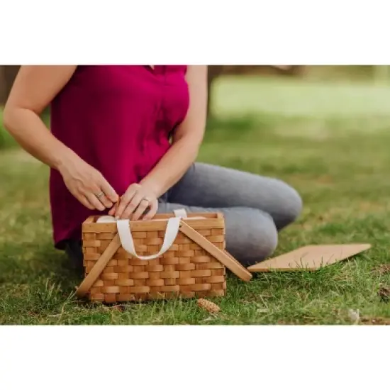 Picnic Time Poppy Personal Picnic Basket Beige image {6}