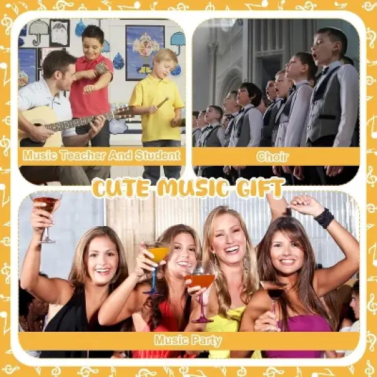 HTUTWOO 20Pcs Music Pencil Stationery Set, Back to School Gift Piano Prizes, Erasers Music Themed Gifts,for Classroom First Day of School Decorations image {1}