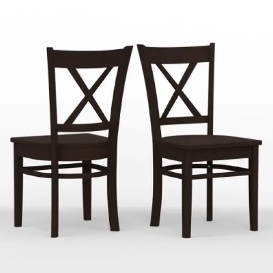 Glenwillow Home Oval Butterfly Leaf Dining Table + Cross Back Dining Chairs Dining Set image {7}