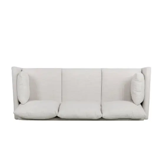 Feichko Contemporary Fabric Pillow Back 3 Seater Sofa - Christopher Knight Home image {2}