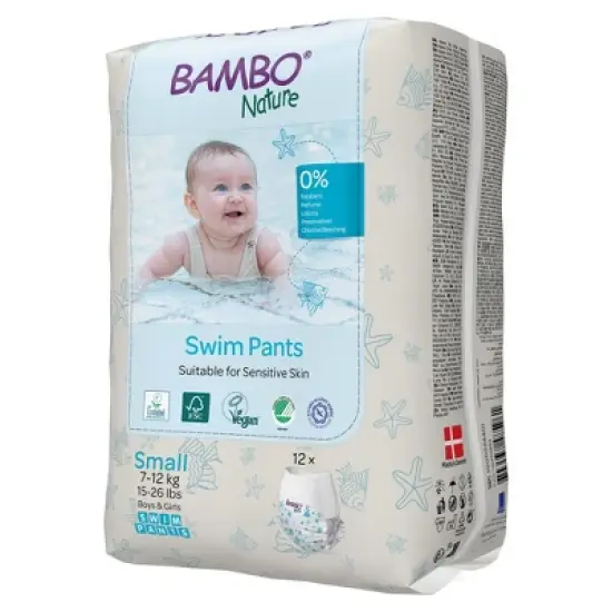 Bambo Nature Baby Swim Diaper Small, 15 to 26 lbs. 1000024401, 120 Ct image {3}