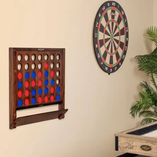 GoSports Wall Mounted Giant 4 In a Row Game - Brown image {5}