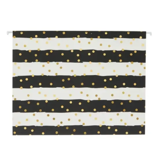Paper Junkie 12 Pack Striped Decorative Hanging File Folders with 1/5 Tab, Gold Foil Dots, 3 Colors, 11.75 x 9 In image {6}