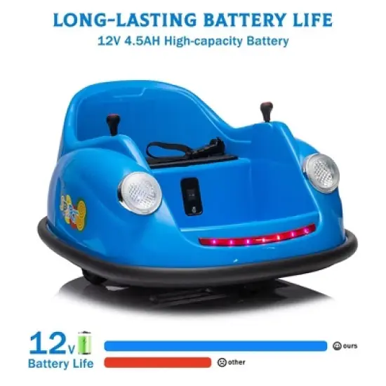 Ride On Electric Bumper Car for Kids & Toddlers, 12V Battery Car for Kids W/Parent Remote image {2}
