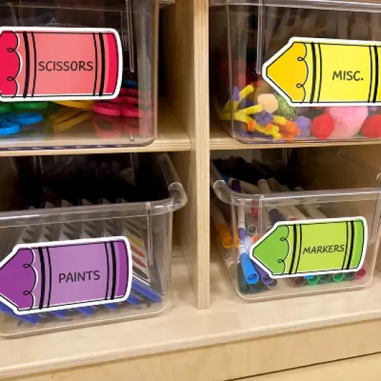 Creative Teaching Press&reg; Core Decor Doodle Crayons 6" Designer Cut-Outs, Pack of 54 image {3}