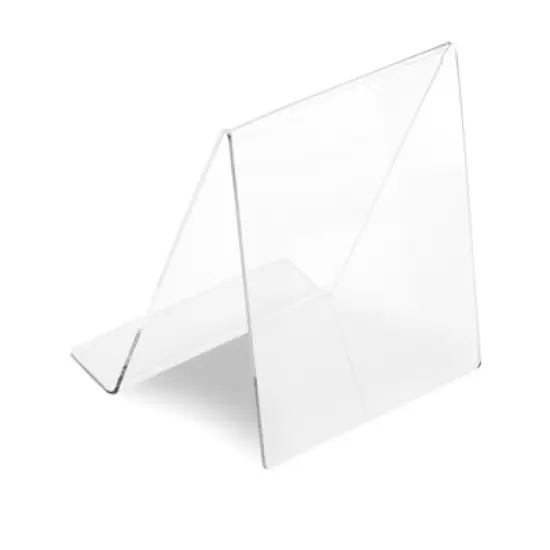 Juvale 6-Pack Acrylic Book Stand for Books, Comics, Phone, Tablet, Clear Easel Display, 4.5x5-Inch Transparent Holder for School, Home, Office image {7}