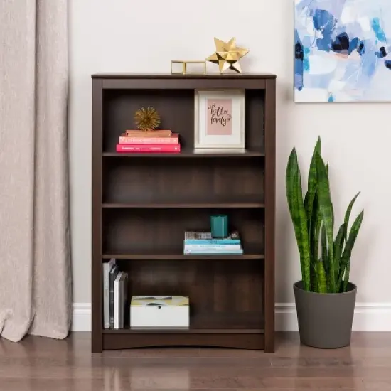 4 Shelf Bookcase Espresso - Prepac image {4}