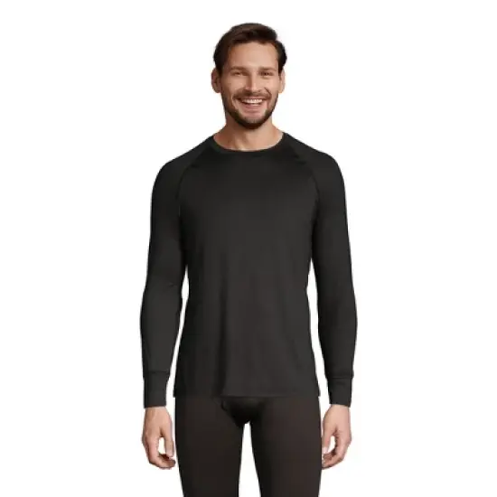 Lands' End Men's Stretch Thermaskin Long Underwear Crew Base Layer image {4}