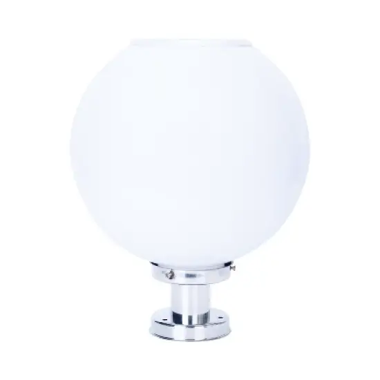 Techko Maid Solar Sphere Outdoor Pillar Light with Remote White image {4}