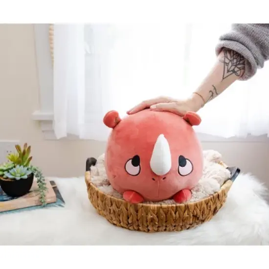 Toynk MochiOshis Rhino 12-Inch Character Plush Toy | Raiju Ookioshi image {4}