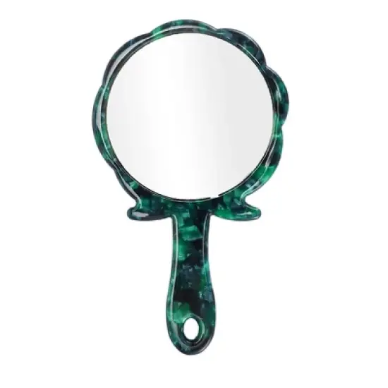 Unique Bargains Rose Shape Handheld Makeup Mirror 1 Pc image {8}