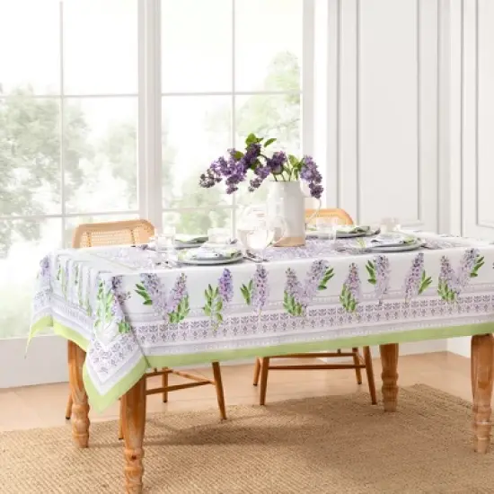 Lilac Garden Floral Tablecloth - Elrene Home Fashions image {3}