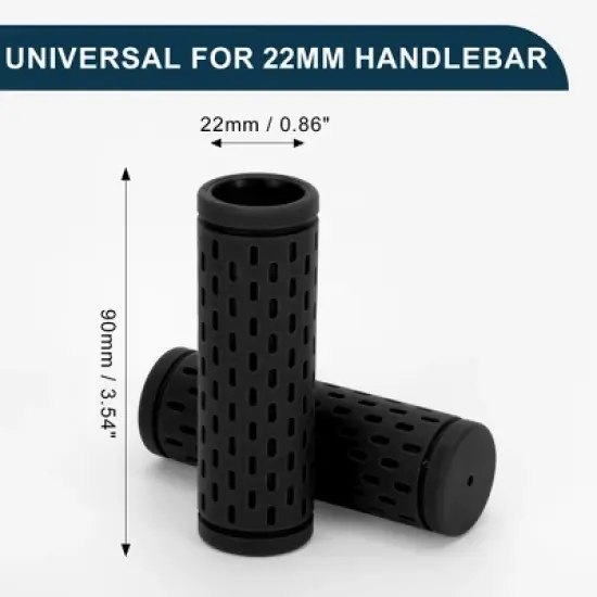 Unique Bargains Bike Handlebar Grips Covers 3.54" Black 1 Pair image {4}