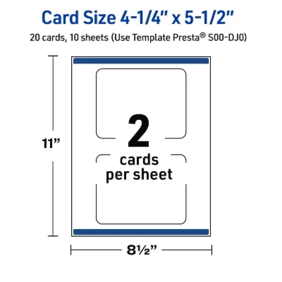 Avery 4.25" x 5.5" Cards, Gold Border with Gold Dots, 20 ct image {4}