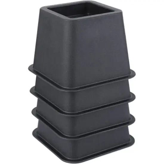 Juvale Set of 8 Bed Risers for Platform Bed Frames, Heavy Duty Furniture Lifter Set, 3, 5, and 8-Inch Adjustable Heights, Supports up to 1,100 Pounds image {4}