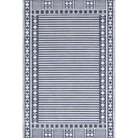 nuLOOM Lacie Multi Striped Machine Washable Indoor/Outdoor Patio Area Rug image {11}