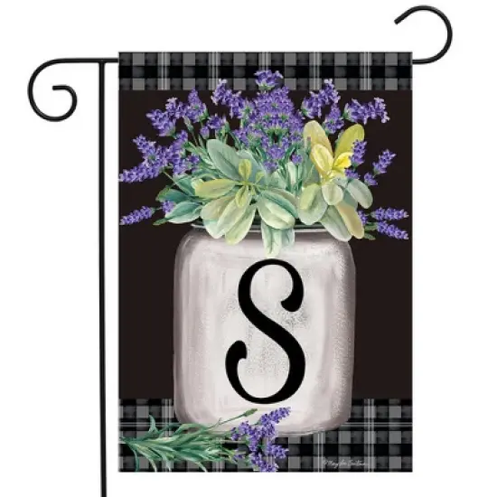 Briarwood Lane Everyday Garden Flag 12x18 For Outdoor Farmhouse Monogram Letter S Garden Flag Flags For Outside image {1}