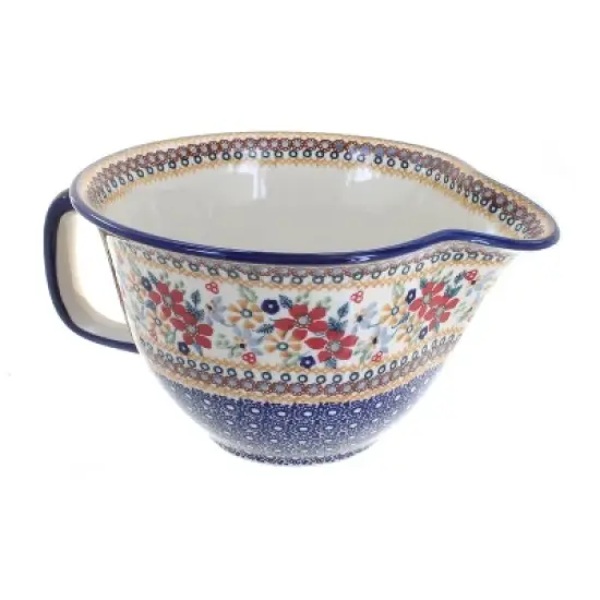 Blue Rose Polish Pottery D014 Manufaktura Batter Bowl image {4}