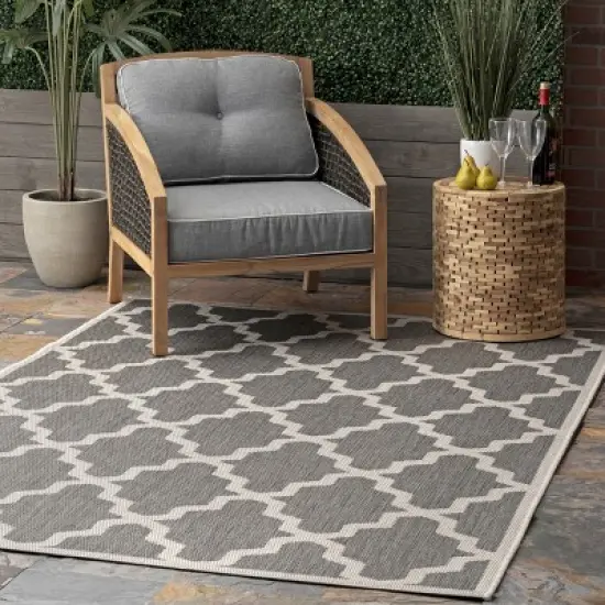 nuLOOM Machine Made Gina Outdoor Moroccan Trellis Area Rug image {1}
