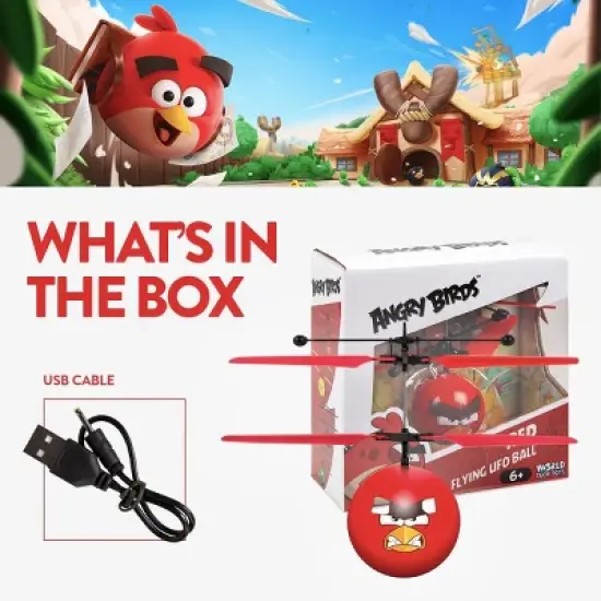 World Tech Toys Rovio Angry Birds Movie Red IR UFO Ball Helicopter image {2}