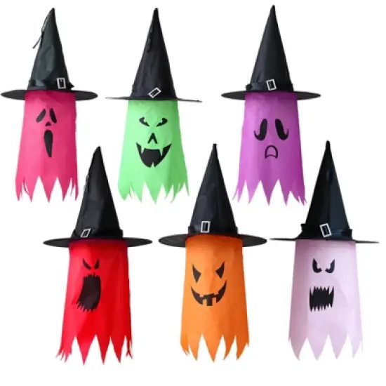 MyKids-USA Halloween Colorful Glowing Wizard Hats Decorative Accessory image {4}