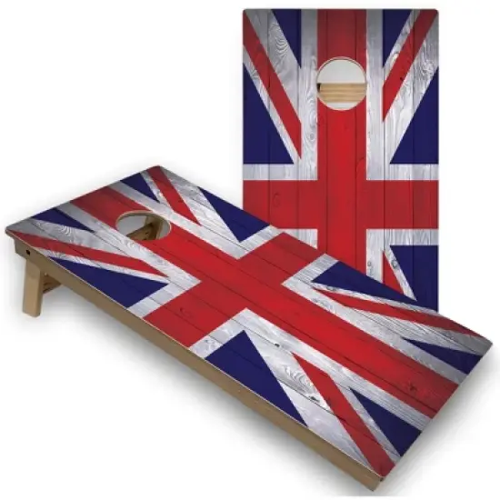 Skip's Garage British Flag Cornhole Board Set, Includes 2 Boards, 8 Bags image {5}