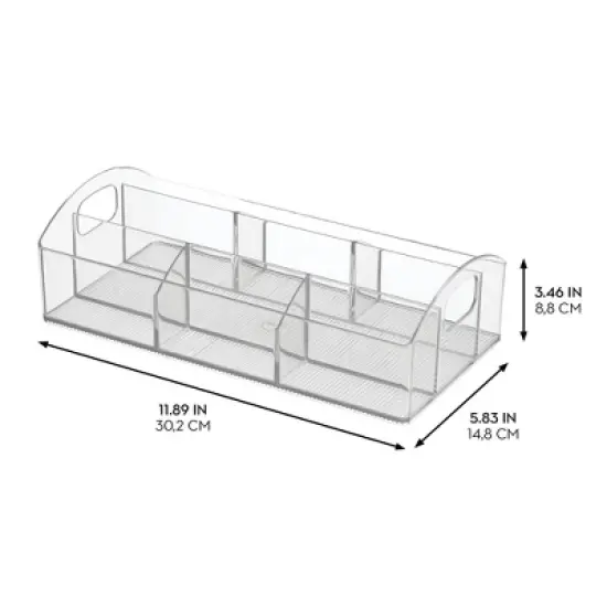 InterDesign Recycled Plastic Divided Medicine Cabinet Organizer 7 Compartment image {1}