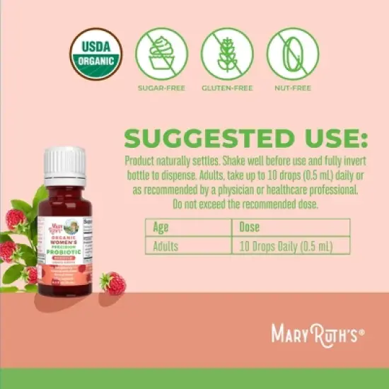 MaryRuth's Organic Women's Precision Probiotic Digestive Liquid Drops image {2}