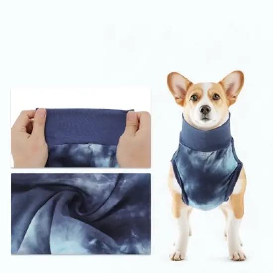 Unique Bargains Recovery Suit for Dogs Blue 1 Pc image {2}