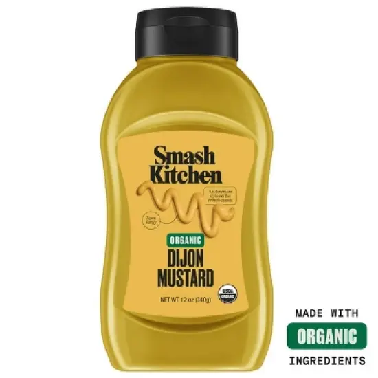 Smash Kitchen Organic Dijon Mustard, 12 oz Bottle, Pack of 4 image {4}