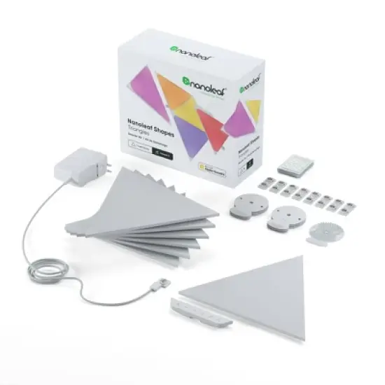 Nanoleaf 7pk Shapes Triangle Smarter LED Light Kit image {13}