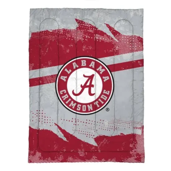 NCAA Alabama Crimson Tide Slanted Stripe Twin Bedding Set in a Bag - 4pc image {1}