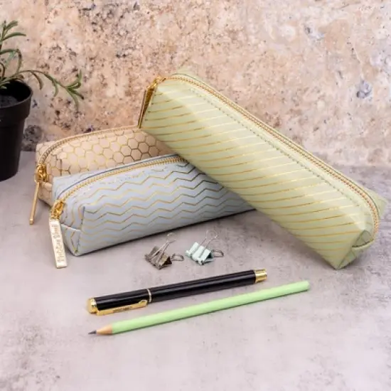 Pukka Pads Pencil Case, Haze, Green, Pack of 3 image {6}