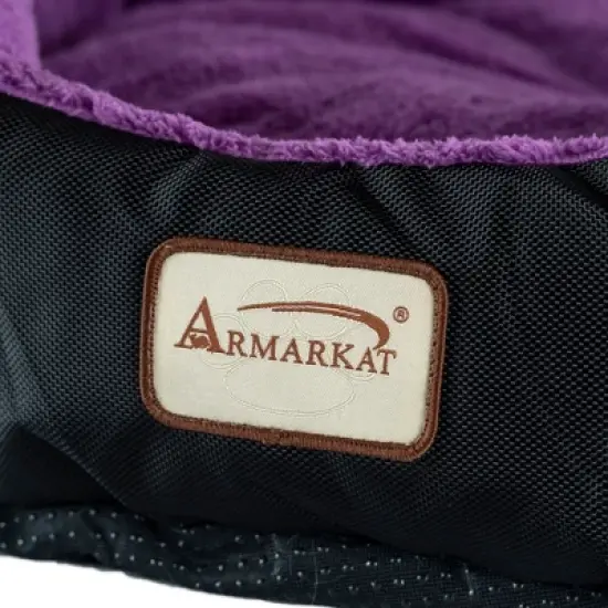Armarkat Large, Soft Cat Bed in Purple and Black - C101NH/ZH image {8}