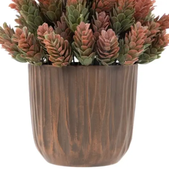 Northlight 8" Two-Tone Wild Flower Artificial Plant in a Textured Lined Pot image {3}