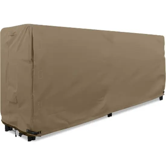 KHOMO GEAR Log Rack Cover &ndash; Heavy-Duty Waterproof Firewood Cover for Outdoor Log Storage &ndash; Weatherproof, Durable 4ft Firewood Rack Protector &ndash; Brown image {7}