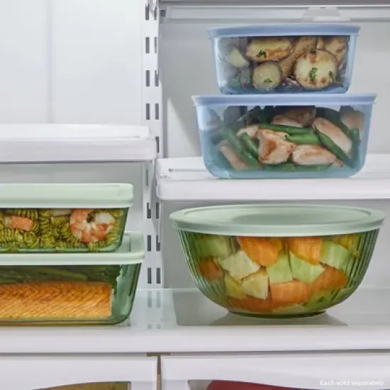 Pyrex&reg; Sculpted Tinted&nbsp;2qt Lidded Mixing Bowl Green image {3}